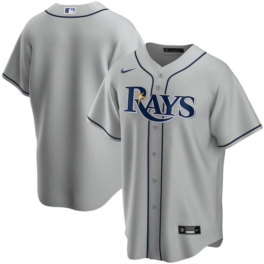 Mens Tampa Bay Rays Nike Gray Road Replica Team MLB Jerseys